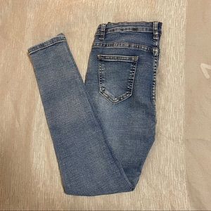 High Rise Blue Medium Wash Super Skinny Jeans